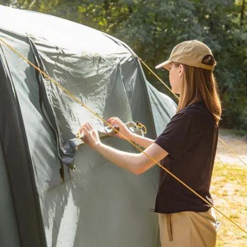 Felfújható 8 személyes KADVA AIRcamp 8.44 zöld sátor