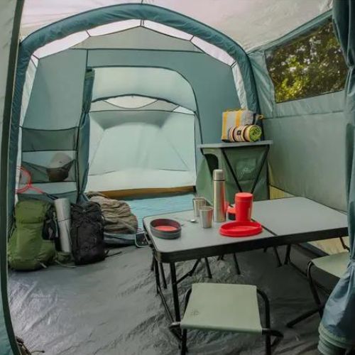 Felfújható 8 személyes KADVA AIRcamp 8.44 zöld sátor