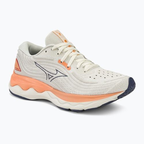 Női futócipő Mizuno Wave Skyrise 4 snow fehér/kék/korall zátony