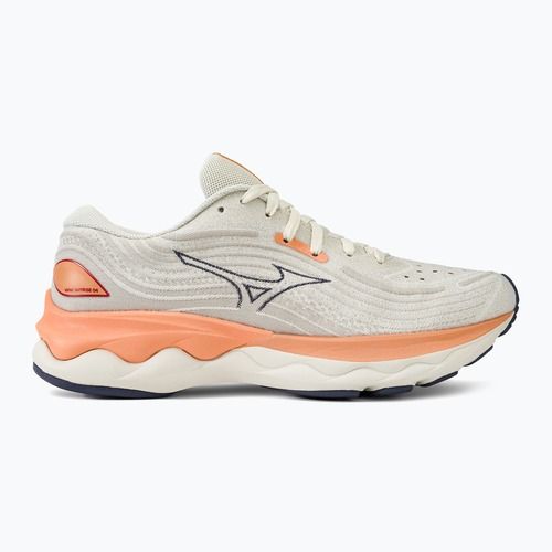 Női futócipő Mizuno Wave Skyrise 4 snow fehér/kék/korall zátony