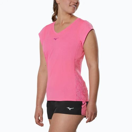 Női futópóló Mizuno Aero Tee wild orchid Mizuno Aero Tee vad orchidea