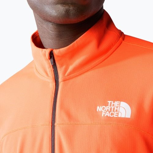 Férfi futópulóver The North Face Sunriser 1/4 Zip élénk lángú The North Face Sunriser 1/4 Zip pulóver