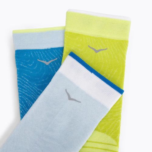 Futózokni HOKA Crew Run Sock 3 db diva blue/ice water/evening primrose