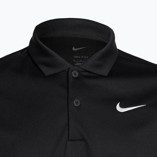 Férfi Nike Court Dri-Fit Polo Solid fekete/fehér teniszpóló