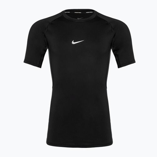 Férfi edzőpóló Nike Pro Dri-Fit Tight SS Fitness fekete/fehér