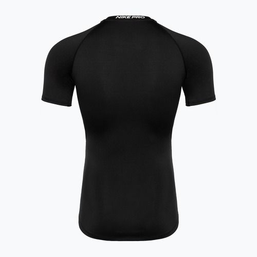 Férfi edzőpóló Nike Pro Dri-Fit Tight SS Fitness fekete/fehér