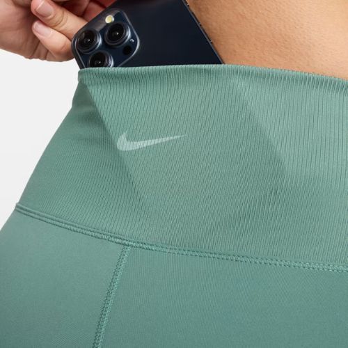 Női Nike One Rib High-Waisted 5" Biker rövidnadrág bicoastal/fehér