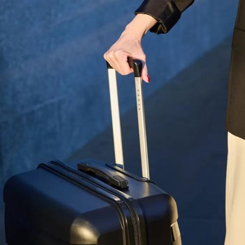 Nagy utazóbőrönd KADVA Cayes 113 l fekete