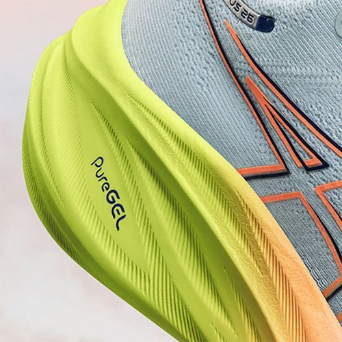 Férfi futócipő ASICS Gel-Nimbus 26 Paris cool grey/safety yellow