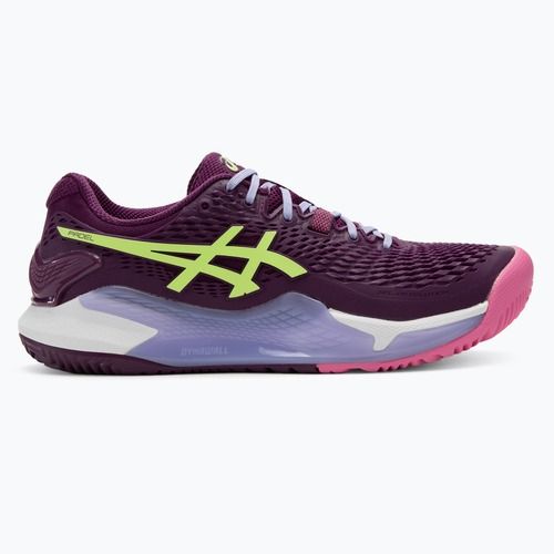 ASICS Gel-Resolution 9 női evezőcipő mély lila/lime zöld