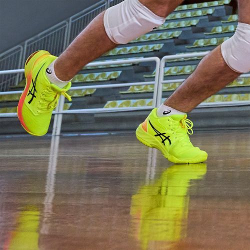 ASICS Férfi Netburner Ballistic FF 3 Paris biztonsági sárga/fekete cipő