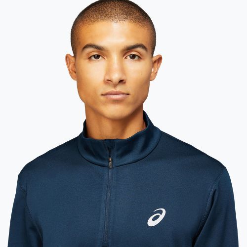 Férfi ASICS Core 1/2 Zip Winter Top futó pulóver francia kék