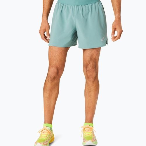 Férfi ASICS Road 5IN celadon színű futónadrág