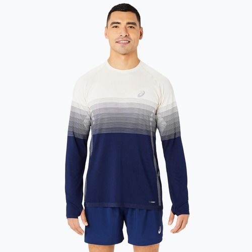 Férfi ASICS Seamless nyírfa/kék expanse hosszú ujjú futócipő