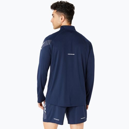 Férfi ASICS Icon 1/2 Zip teljesítmény kék expanse hosszú ujjú futócipő