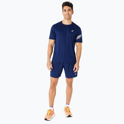 Férfi ASICS Icon Top kék expanse/brich futópóló