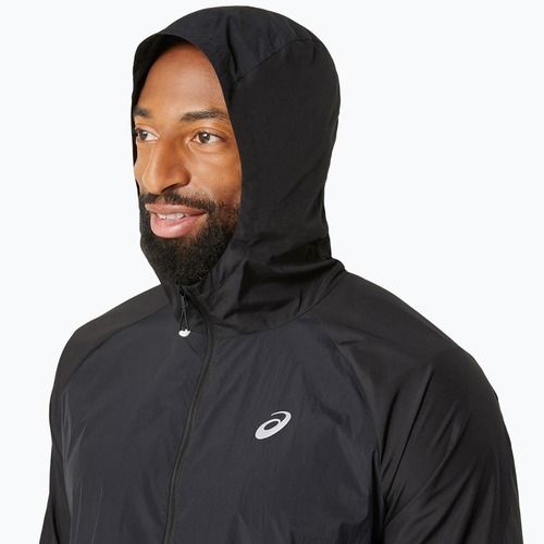 Férfi ASICS Road Packable teljesítményű futódzseki fekete