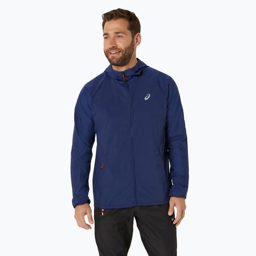 Férfi ASICS Road Packable kék futókabát