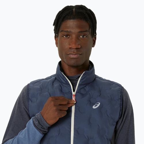 Férfi ASICS Road Winter midnight futó ujjatlan kabát