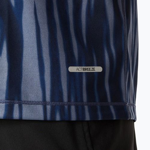 Férfi ASICS Road All Over Print Top blue expanse/idnight futópóló