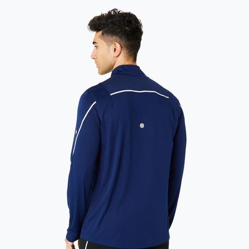 Férfi ASICS Road Lite-Show 1/2 Zip kék költségű futó hosszú ujjú futócipő