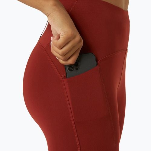 Női ASICS Road High Waist futó leggings mélyvörös