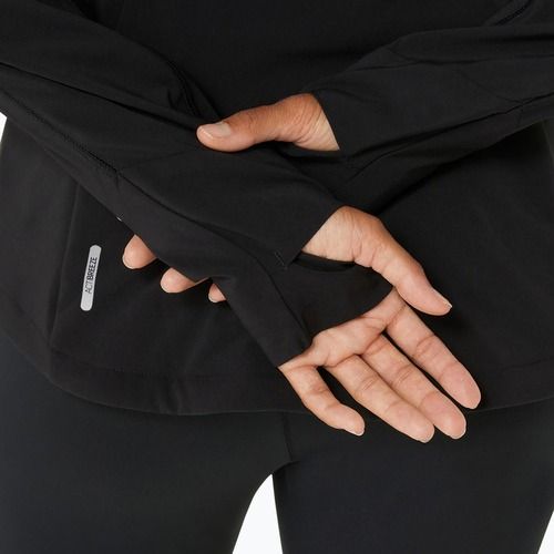 Női ASICS Road téli teljesítményű futódzseki fekete