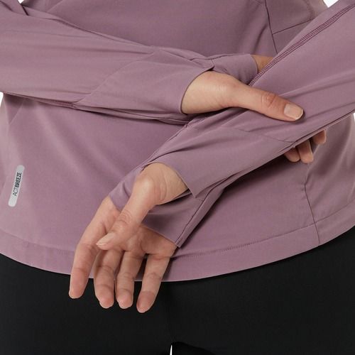 Női ASICS Road Winter poros lila futókabát