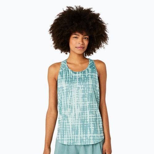 Női futó tank top ASICS Road All Over Print Tank light celadon színben