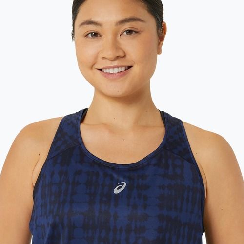 Női futó felső ASICS Road All Over Print Tank éjfélkor