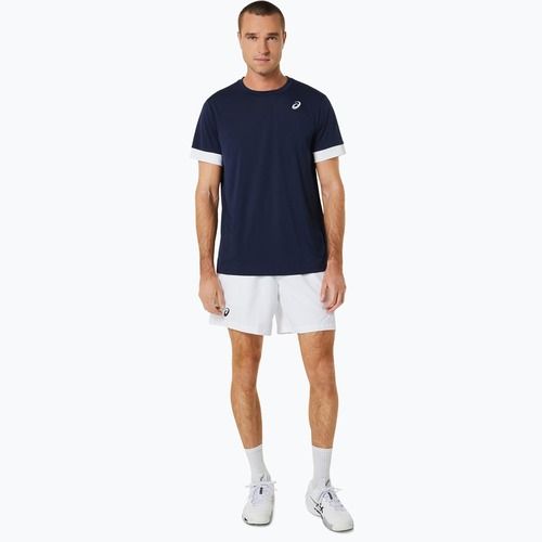Férfi ASICS Court SS Top éjfekete/brilliáns fehér teniszpóló