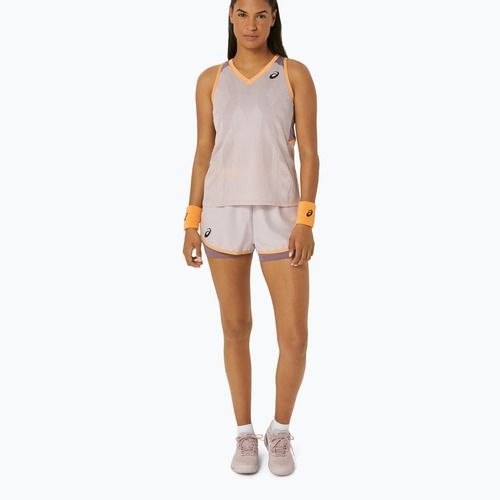 Női tenisz felső ASICS Match Actibreeze Tank vízválasztó rózsaszín ASICS Match Actibreeze Tank vízválasztó rózsa