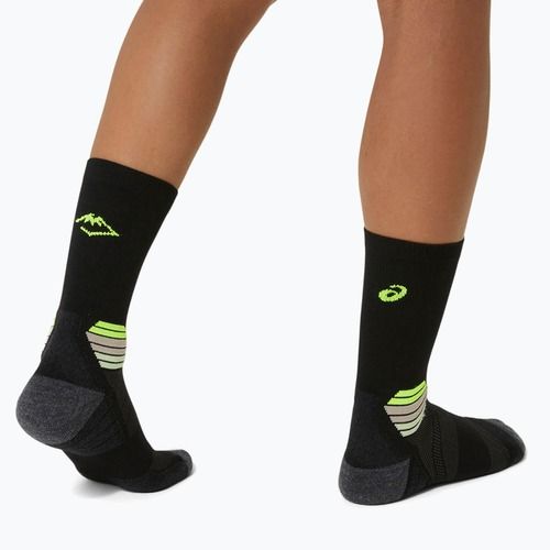 ASICS Fujitrail Run Crew futózokni fekete/szexi sárga színben