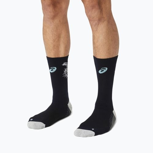 ASICS Performance Run Crew éjfekete/világos ciánkék futózokni