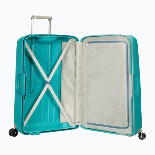 Bőrönd Samsonite S'cure Spinner 79 l aqua blue