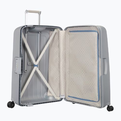 Bőrönd Samsonite S'cure Spinner 79 l silver