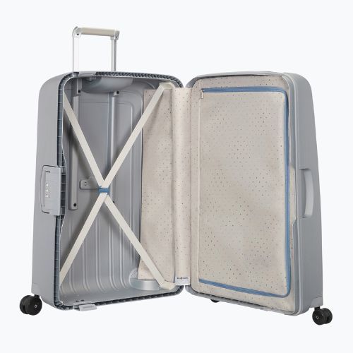 Bőrönd Samsonite S'cure Spinner 102 l silver