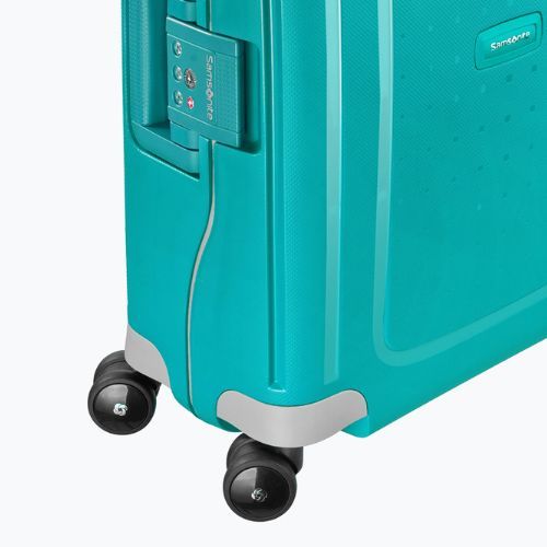 Bőrönd Samsonite S'cure Spinner 34 l aqua blue