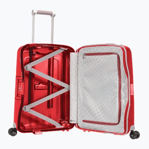Bőrönd Samsonite S'cure Spinner 34 l crimson red