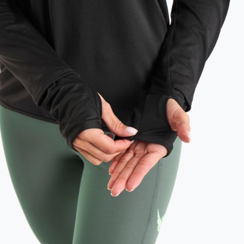 Női Nike Swift Element UV 1/4-Zip hosszú ujjú futócipő fekete