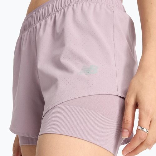 New Balance női rövidnadrág 2IN1 3" jég bor