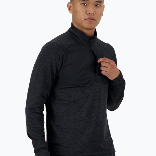 Férfi hosszú ujjú felső futáshoz New Balance Athletics Heat Grid 1/2 Zip black