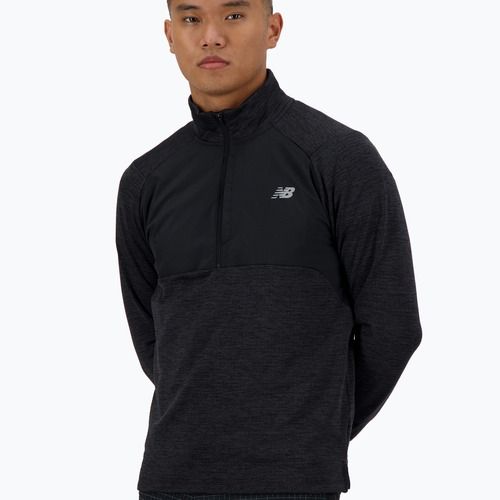 Férfi hosszú ujjú felső futáshoz New Balance Athletics Heat Grid 1/2 Zip black