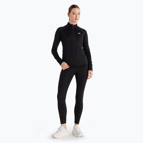 Női hosszú ujjú felső futáshoz New Balance Athletics Heat Grid 1/2 Zip black