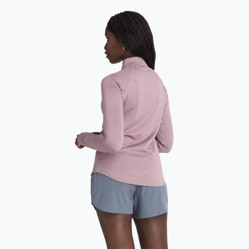 Női hosszú ujjú felső futáshoz New Balance Athletics Heat Grid 1/2 Zip ice wine heather