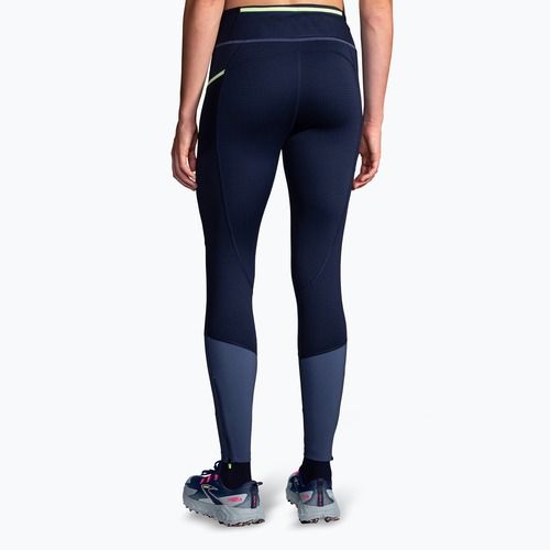Női futóleggings Brooks High Point ocean/navy