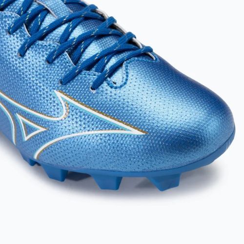 Férfi futballcipő Mizuno α Select FG fehér/lézerkék/arany