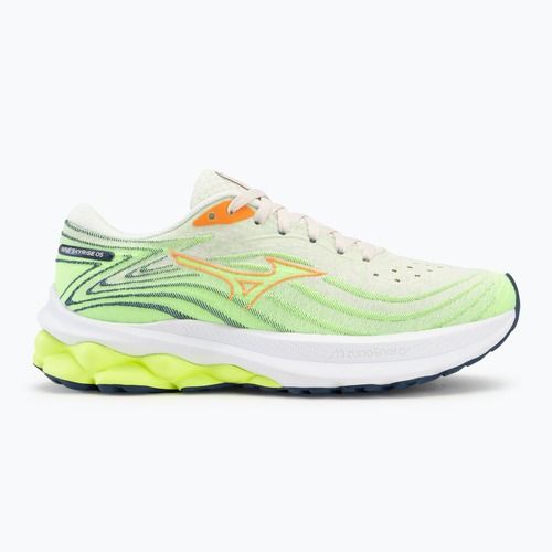 Női futócipő Mizuno Wave Skyrise 5 pristine/vibrant narancs/mizuno neo lime