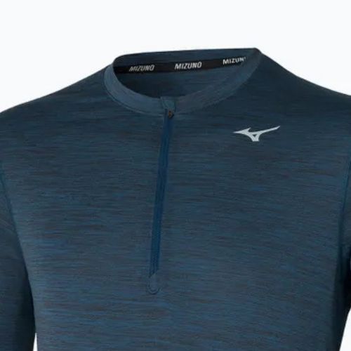 Férfi Mizuno Impulse Core Half Zip kék szárnyas teal futó hosszú ujjú ruha