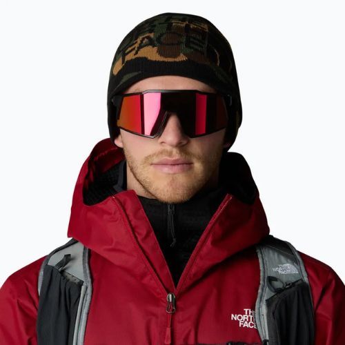 Férfi téli sapka The North Face Reversible Highline fekete terepszínű nyomtatással